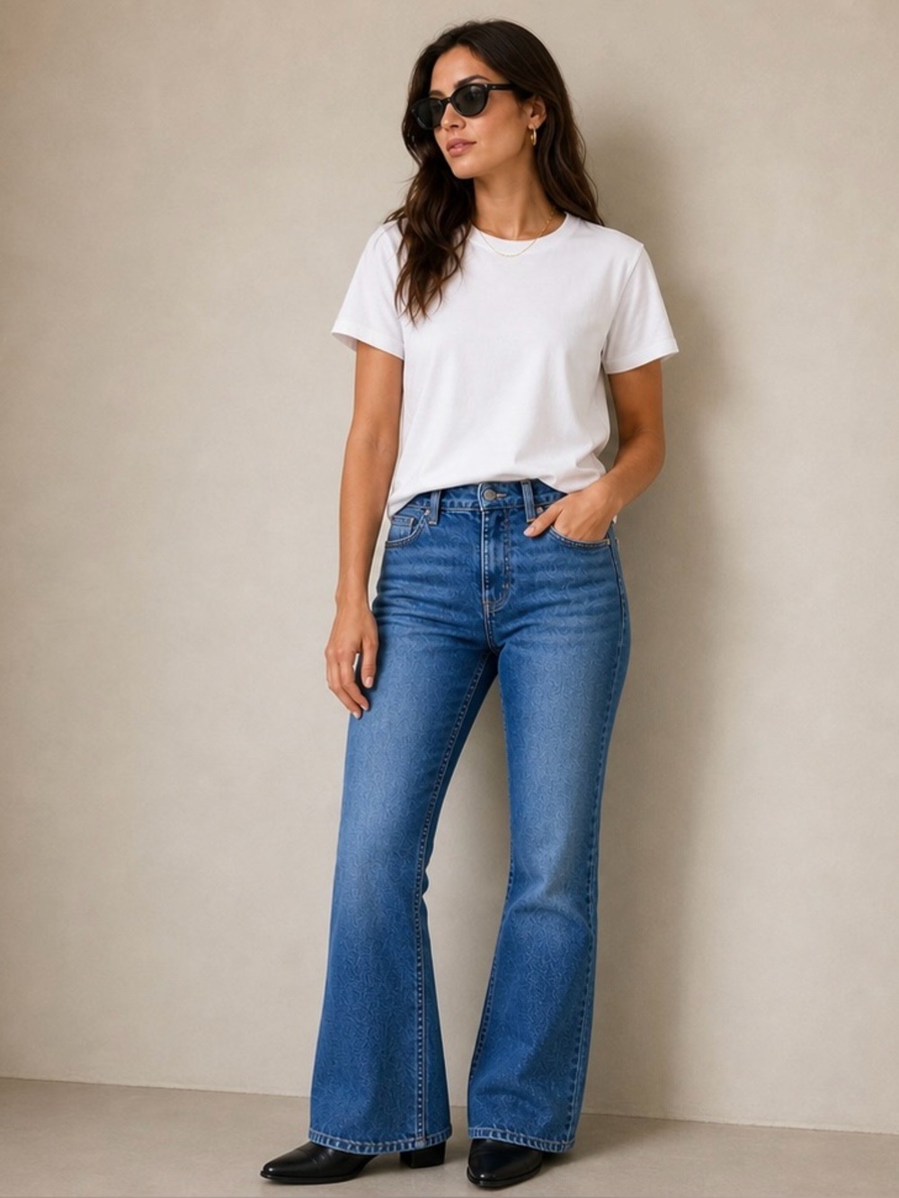 Rails Womens Blue Sunset High Rise Stretch Frayed Flared Jean size 31